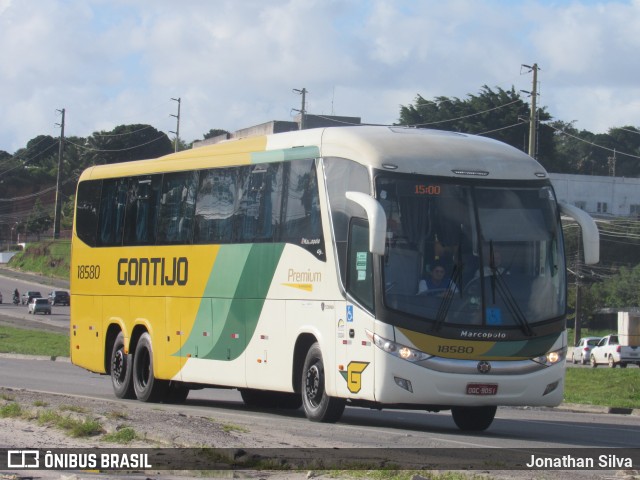 Empresa Gontijo de Transportes 18580 na cidade de Jaboatão dos Guararapes, Pernambuco, Brasil, por Jonathan Silva. ID da foto: 10359272.