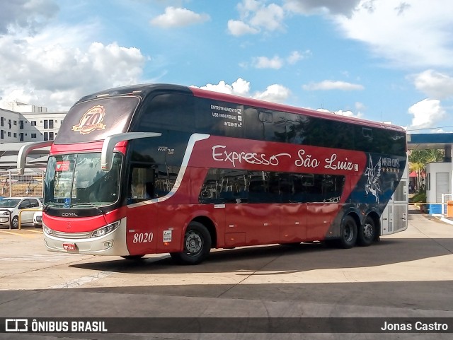 Expresso São Luiz 8020 na cidade de Goiânia, Goiás, Brasil, por Jonas Castro. ID da foto: 10362685.