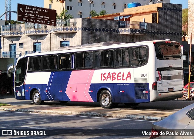 Isabela Transportes e Turismo 3807 na cidade de Aparecida, São Paulo, Brasil, por Vicente de Paulo Alves. ID da foto: 10365378.