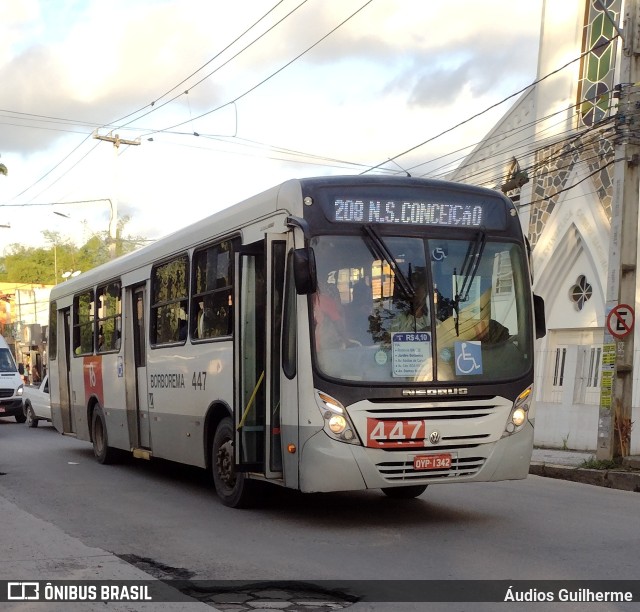 Borborema Imperial Transportes 447 na cidade de Jaboatão dos Guararapes, Pernambuco, Brasil, por Áudios Guilherme. ID da foto: 10363035.