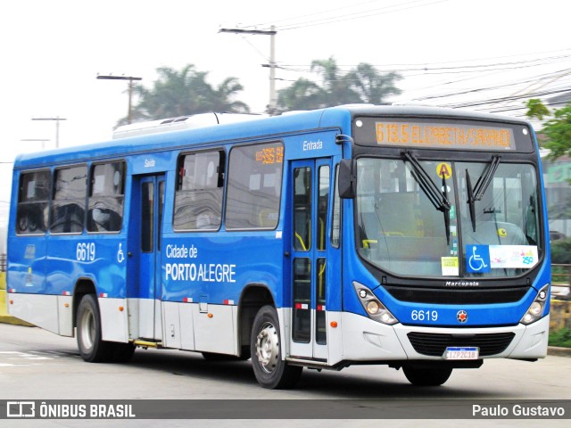 SOPAL - Sociedade de Ônibus Porto-Alegrense Ltda. 6619 na cidade de Porto Alegre, Rio Grande do Sul, Brasil, por Paulo Gustavo. ID da foto: 10362808.