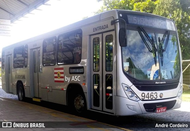 BluMob - Concessionária de Transporte Urbano de Blumenau 9463 na cidade de Blumenau, Santa Catarina, Brasil, por André Cordeiro. ID da foto: 10362341.