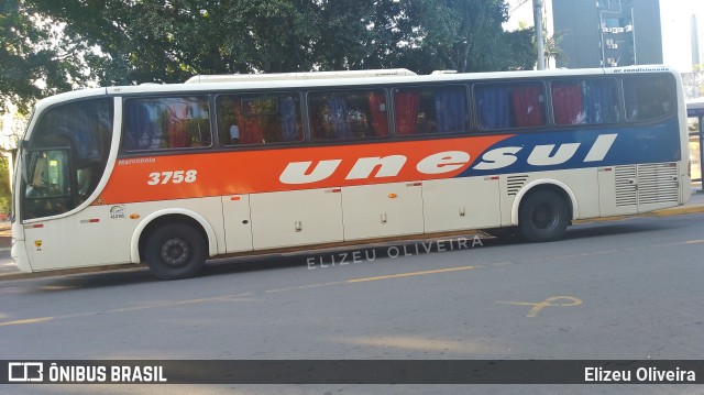 Unesul de Transportes 3758 na cidade de Gravataí, Rio Grande do Sul, Brasil, por Elizeu Oliveira. Número da foto: #10362017.