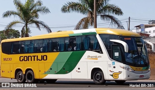 Empresa Gontijo de Transportes 18230 na cidade de Betim, Minas Gerais, Brasil, por Hariel BR-381. ID da foto: 10362378.